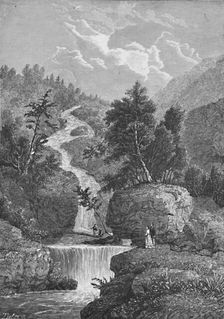 Silver Cascade, Crawford's Notch 1883. Artist: Tietze