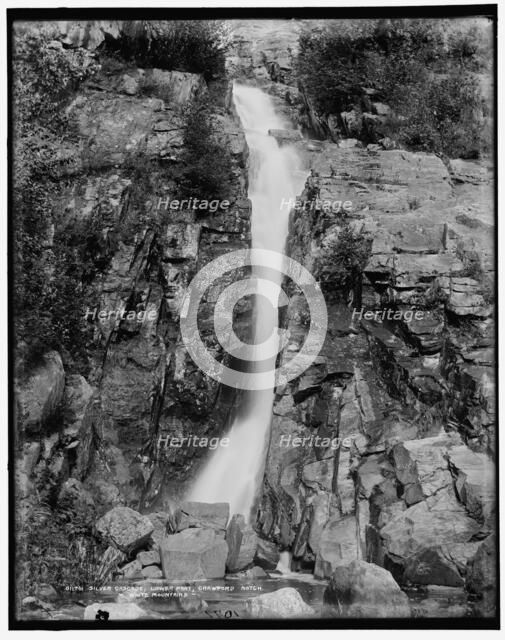 Silver cascade, lower part, Crawford Notch, White Mountains, between 1890 and 1901. Creator: Unknown.