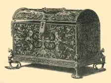 Silver casket, 1840s, (1881). Creator: W Jones