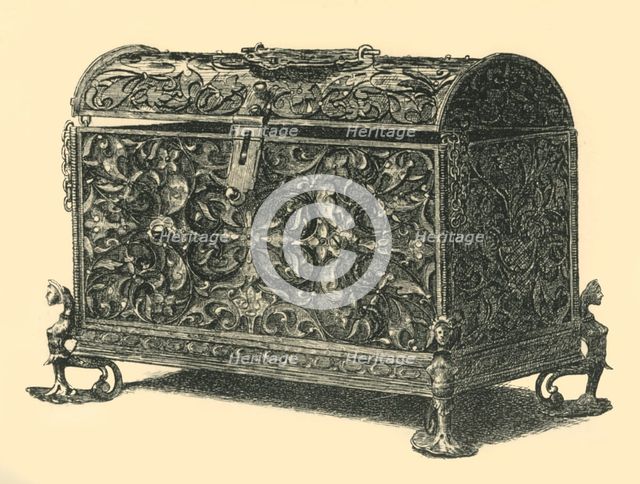 Silver casket, 1840s, (1881).  Creator: W Jones.
