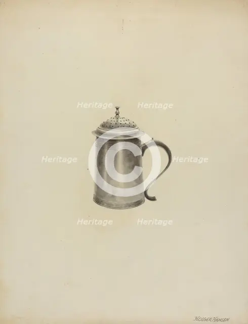 Silver Caster, 1935/1942. Creator: Holger Hansen.