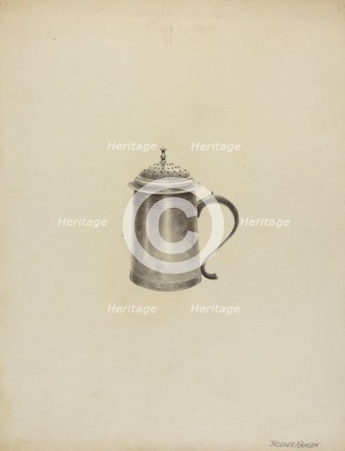 Silver Caster, 1935/1942. Creator: Holger Hansen.