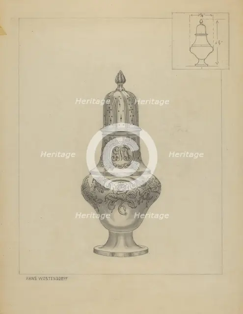 Silver Caster, c. 1936. Creator: Hans Westendorff.