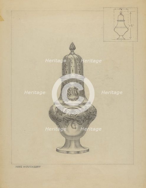 Silver Caster, c. 1936. Creator: Hans Westendorff.