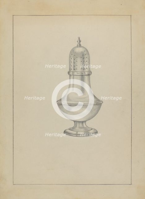 Silver Caster, c. 1936. Creator: Herbert Russin.