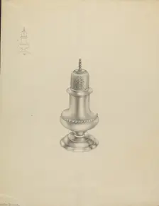 Silver Caster, c. 1936. Creator: Hester Duany
