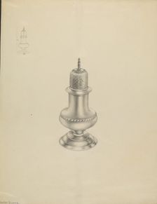 Silver Caster, c. 1936. Creator: Hester Duany