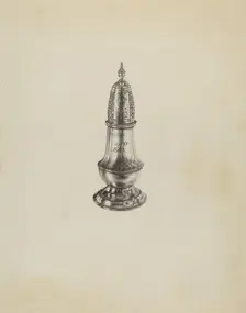 Silver Caster, c. 1937. Creator: Dorothy Dwin