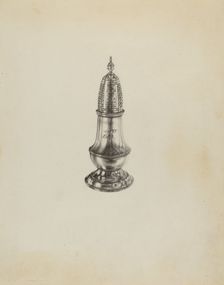 Silver Caster, c. 1937. Creator: Dorothy Dwin