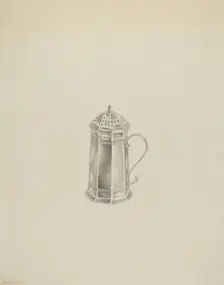 Silver Caster, c. 1939. Creator: Hester Duany