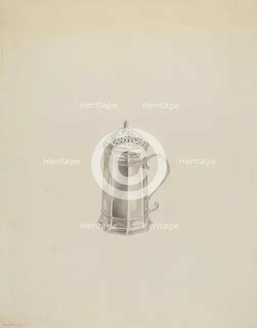 Silver Caster, c. 1939. Creator: Hester Duany.