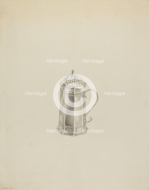 Silver Caster, c. 1939. Creator: Hester Duany.