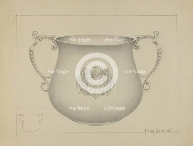 Silver Caudle Cup, 1936. Creator: Amelia Tuccio.