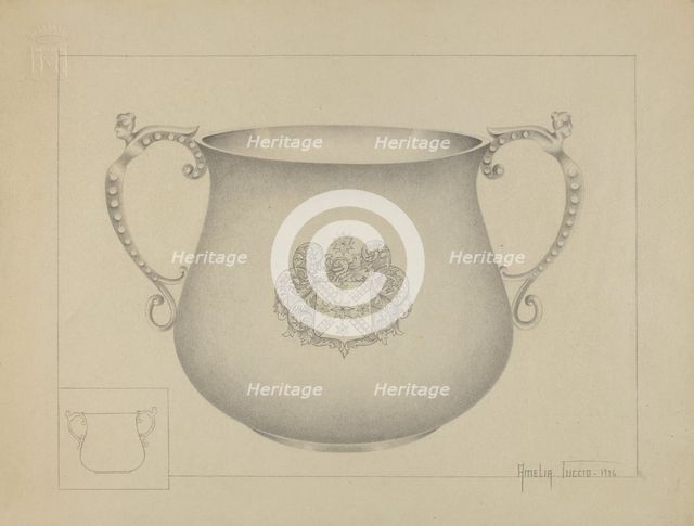 Silver Caudle Cup, 1936. Creator: Amelia Tuccio.