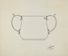 Silver Caudle Cup, c. 1936. Creator: Lawrence Flynn