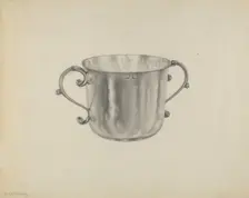 Silver Caudle Cup, c. 1938. Creator: Aaron Fastovsky