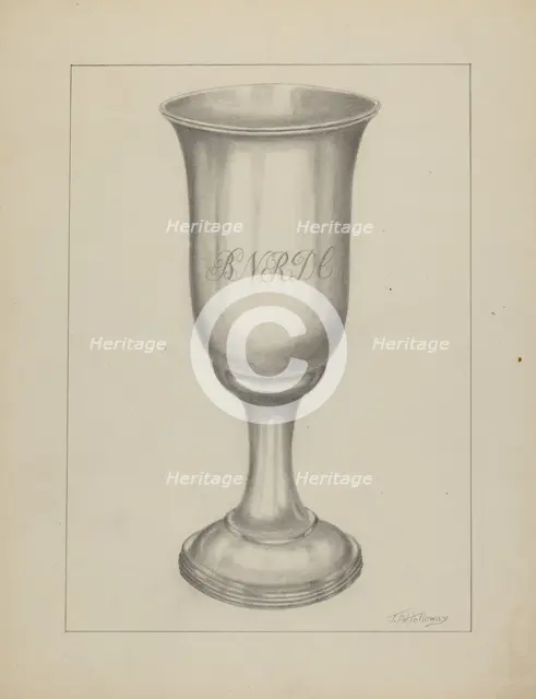 Silver Chalice, 1935/1942. Creator: Thomas Holloway.