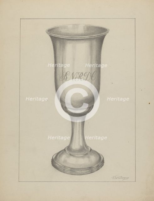 Silver Chalice, 1935/1942. Creator: Thomas Holloway.