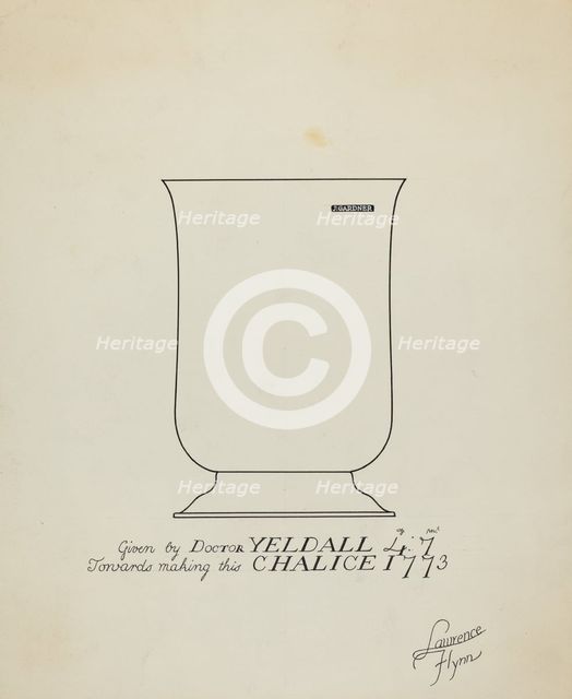 Silver Chalice, c. 1936. Creator: Lawrence Flynn.