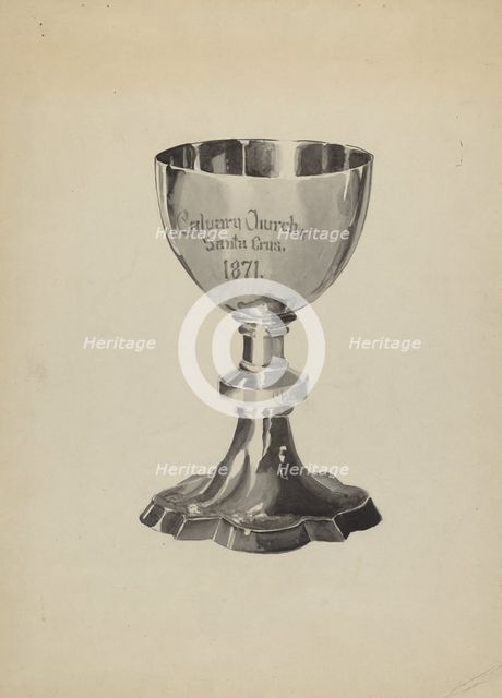 Silver Chalice, c. 1936. Creator: Lena Nastasi.