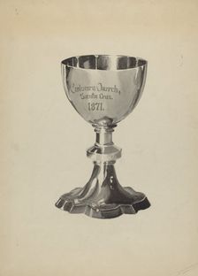 Silver Chalice, c. 1936. Creator: Lena Nastasi