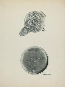 Silver Chocolate Pot, c. 1938. Creator: Florence Hastings