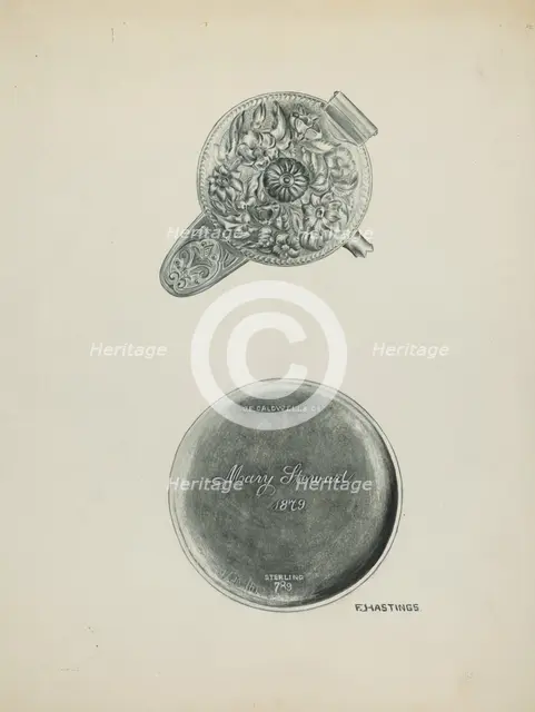 Silver Chocolate Pot, c. 1938. Creator: Florence Hastings.