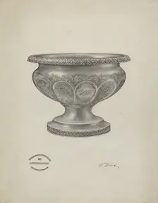Silver Christening Bowl, 1940. Creator: Paul Ward