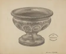 Silver Christening Bowl, c. 1937. Creator: Paul Ward