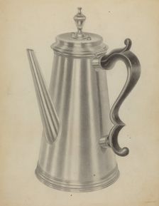 Silver Coffee Pot, 1935/1942. Creator: Michael Fenga