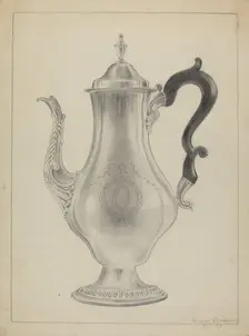 Silver Coffee Pot, 1935/1942. Creator: Vincent Carano