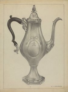 Silver Coffee Pot, 1935/1942. Creator: Vincent Carano