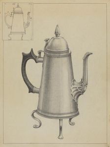 Silver Coffee Pot, c. 1936. Creator: Simon Weiss