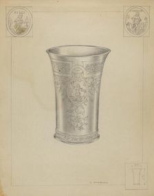 Silver Communion Beakers, c. 1936. Creator: Gordon Sanborn