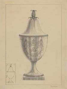 Silver Covered Sugar Urn, 1935/1942. Creator: Simon Weiss