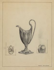 Silver Cream Pitcher, 1935/1942. Creator: Francis Law Durand