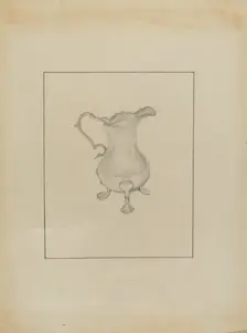 Silver Cream Pitcher, 1935/1942. Creator: Isidore Steinberg