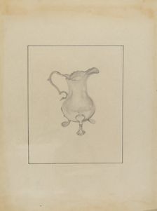 Silver Cream Pitcher, 1935/1942. Creator: Isidore Steinberg