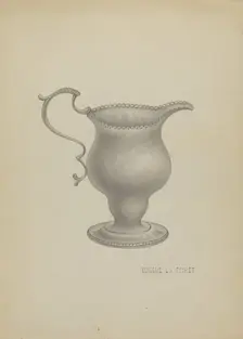 Silver Cream Pitcher, c. 1936. Creator: Eugene La Foret
