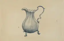 Silver Cream Pitcher, c. 1936. Creator: Margaret Stottlemeyer