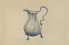 Silver Cream Pitcher, c. 1936. Creator: Margaret Stottlemeyer