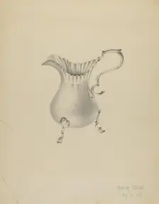 Silver Creamer, 1935/1942. Creator: Amelia Tuccio