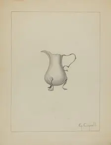 Silver Creamer, 1935/1942. Creator: Giacinto Capelli