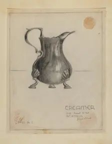 Silver Creamer, 1935/1942. Creator: Joseph Leboit