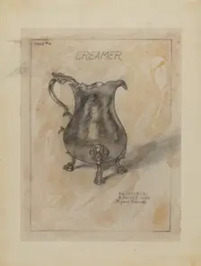 Silver Creamer, 1936/1942. Creator: Eugene Barrell