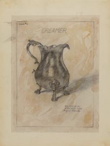 Silver Creamer, 1936/1942. Creator: Eugene Barrell