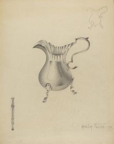 Silver Creamer, 1936. Creator: Amelia Tuccio