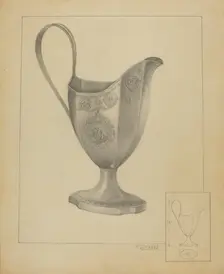 Silver Creamer, 1936. Creator: Francisco Alvarez