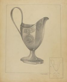 Silver Creamer, 1936. Creator: Francisco Alvarez