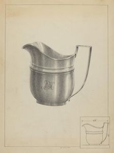 Silver Creamer, 1936. Creator: Simon Weiss
